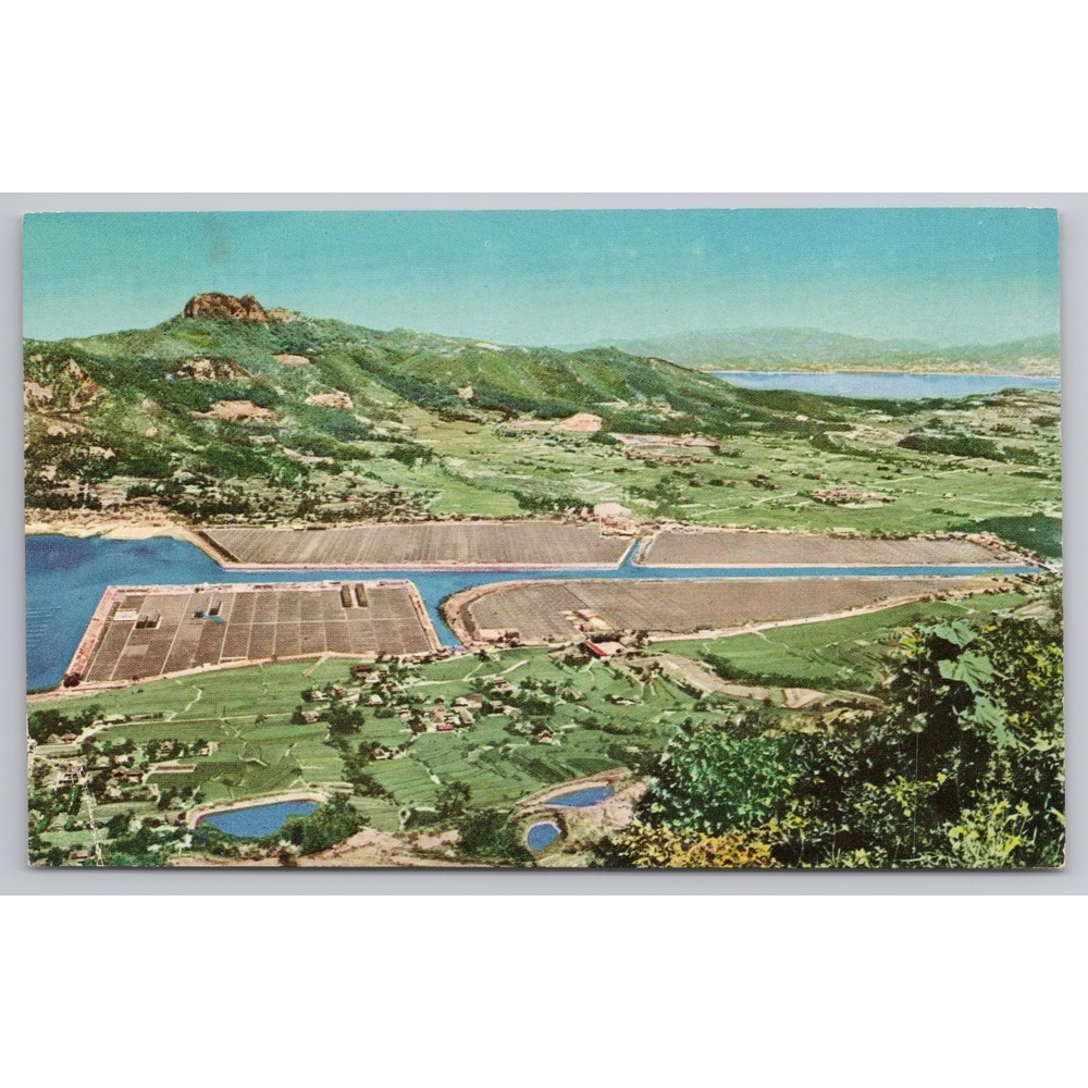 Vintage Honshu, Japan Postcard Aerial View‎ of Dan-no-Ura Kanmon Straits c.1950s